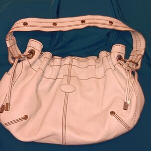 Tod's White Hobo Bag with Stitch Detailing
